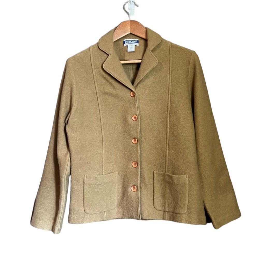 Pendleton 100% wool button  sweater‎